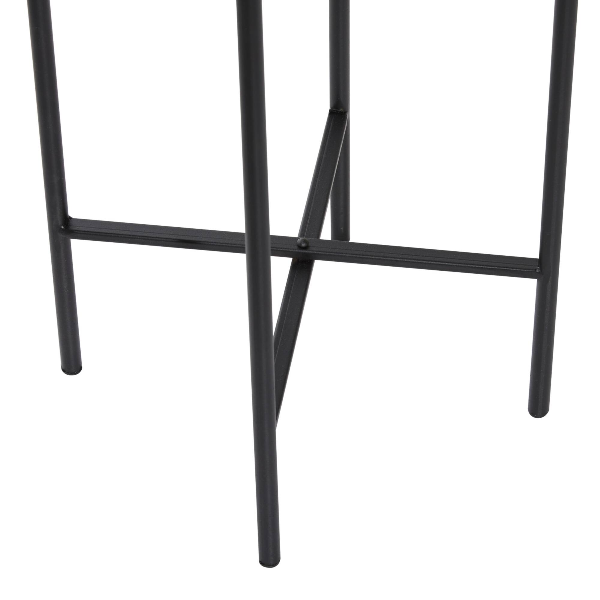 Gold Metal Glam Planter with Black Legs Set
